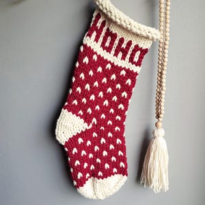 Hand Knit Christmas Stocking: Scandinavian Holiday Decor