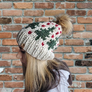 Pine Tree Hat, Ski Tuque, Knit Winter Beanie image 10