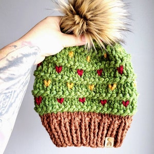 Christmas Tree Knit Hat, Christmas Beanie