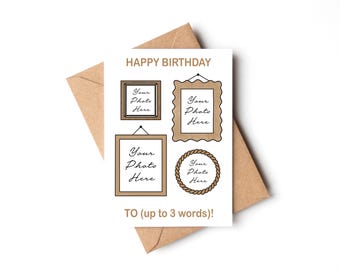 Birthday Card | custom photo gallery wall | custom wording
