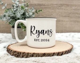 Last Name Established Mug | 18oz Camper Mug | Personalized