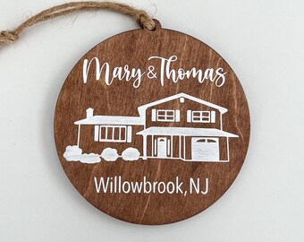 Keepsake House or Apartment Ornament | custom wooden 4 inch ornament | housewarming gift | first home gift | apartment gift | moving gift