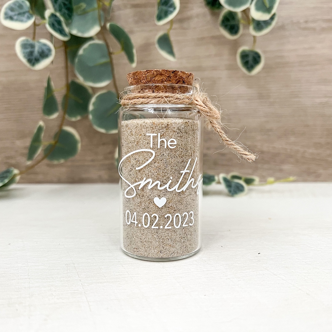 Keepsake Bottle Glass Bottle With Cork Shells Sand Sea Glass Dried