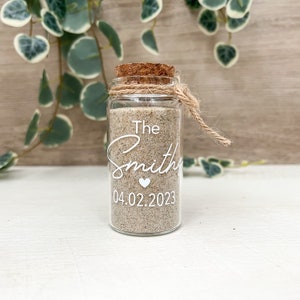 Keepsake Bottle | glass bottle with cork | shells | sand | sea glass | dried florals | vacation keepsakes | shower keepsakes | 3 inch bottle