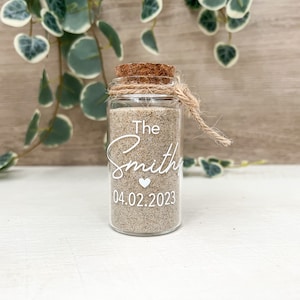 Keepsake Bottle | glass bottle with cork | shells | sand | sea glass | dried florals | vacation keepsakes | shower keepsakes | 3 inch bottle