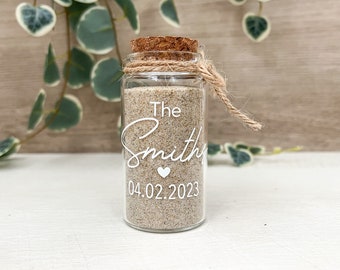 Keepsake Bottle | glass bottle with cork | shells | sand | sea glass | dried florals | vacation keepsakes | shower keepsakes | 3 inch bottle