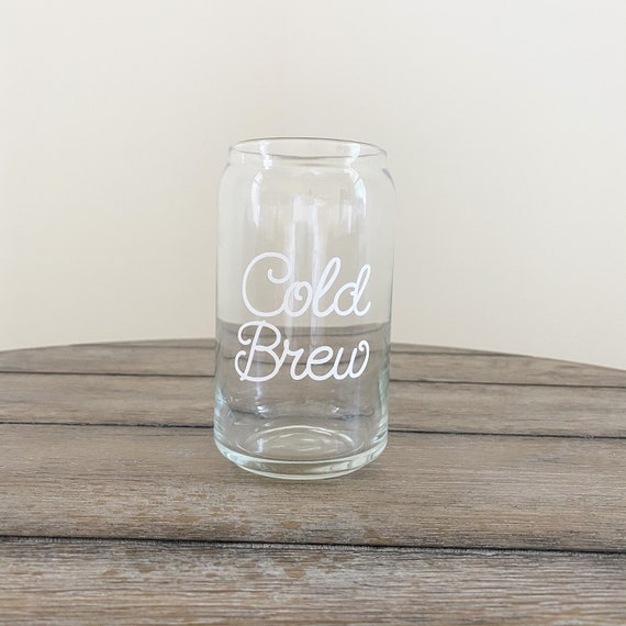 Cold Brew Glass 16oz Beer Can Shaped 