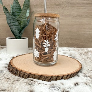 Plant Lover Wrap Around Glass 16oz Cold Beverage Glasses beer can shaped glass house plants plant parent image 3
