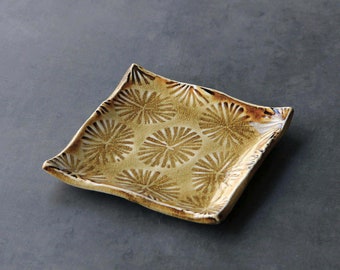 11.8cm / Square Plate  | Japanese Pottery | Tableware