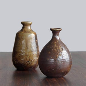 Miniature Sake Bottle | Bizen Pottery