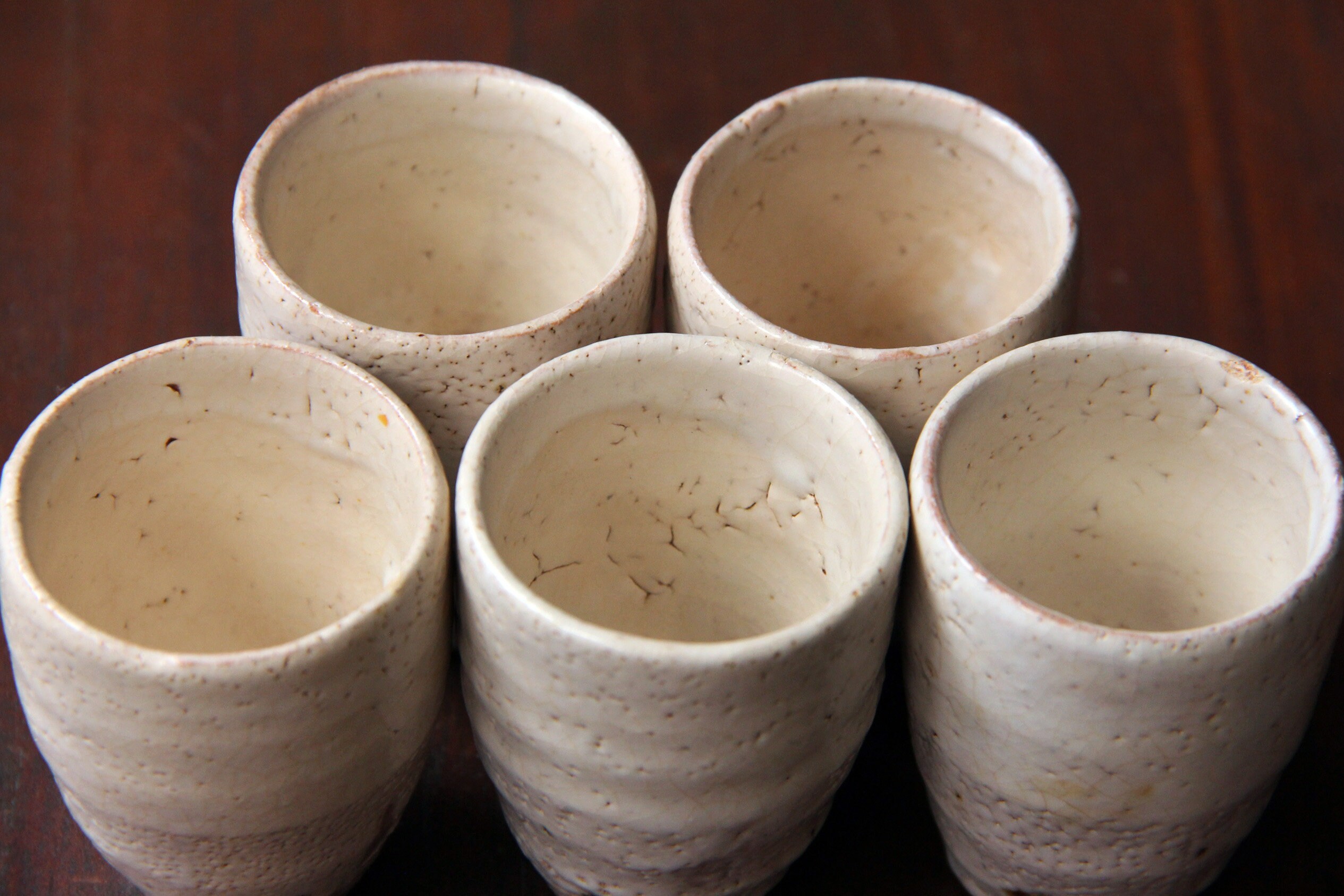 Vintage Sake Cup Shino Ware Ochoko Guinomi Japanese Etsy