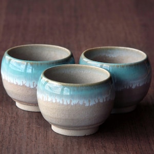 茶道具】上野良樹造 ガラス蓋置 陶象造 花鳥画蓋置セット