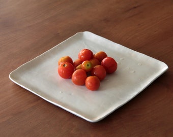25cm / White Ceramic Plate | Japanese Tableware