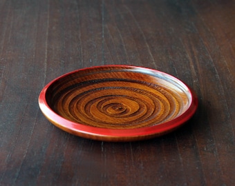 13.5cm / Japanese wooden plate | Lacquerware | Table Ware