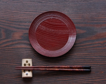 14.2cm / Wood Craft | Lacquered Plate | Japanese Tableware | Tea Ceremony