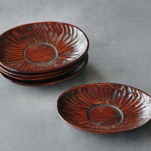 Vintage Hand Carved Saucer | Sanuki-Bori | Japanese Tea