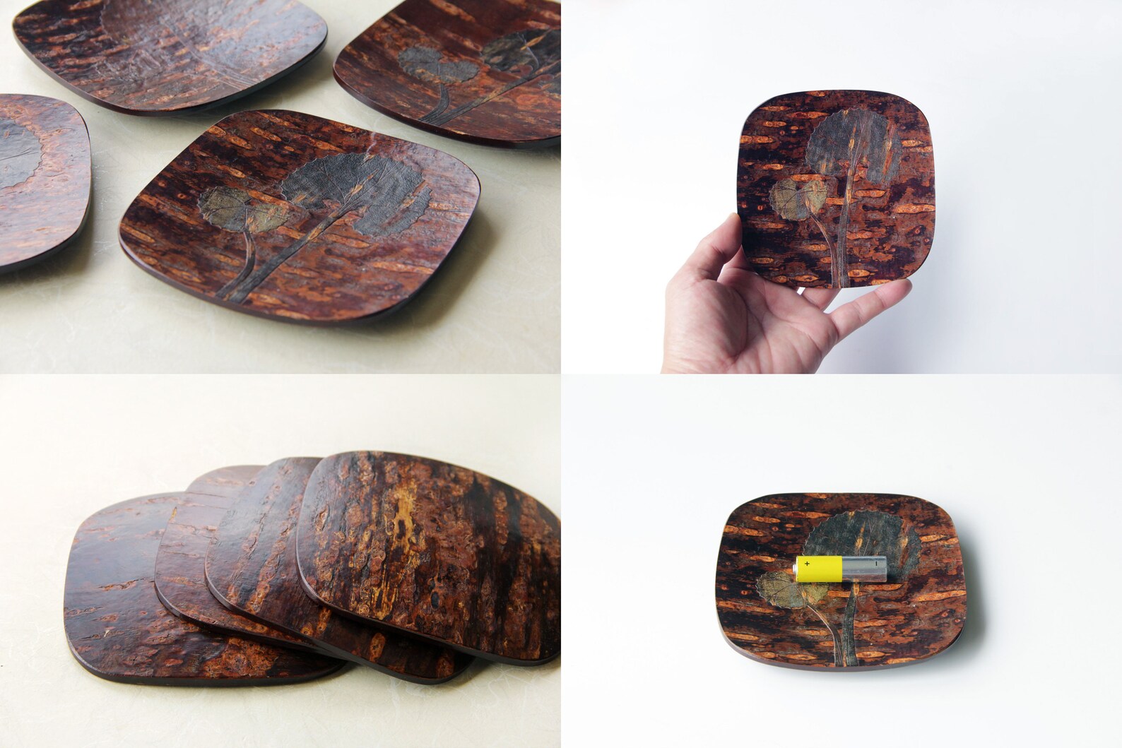 13cm / Cherry Bark Wooden Plate Japanese Craft Kabazaiku Etsy