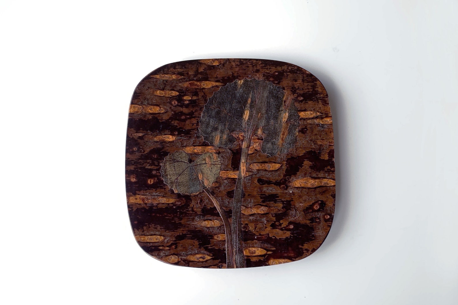 13cm / Cherry Bark Wooden Plate Japanese Craft Kabazaiku Etsy