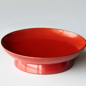 16cm / 赤漆塗り木製皿｜懐石食器｜漆器 - Etsy 日本