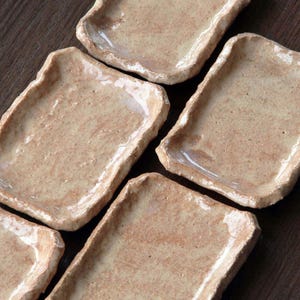 14.8cm / Hagi Ware Small Rectangular Plate | Japanese Tableware