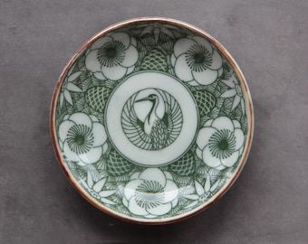 11.2cm / Old INBAN Small Plate | Japanese Antique Porcelain | Japanese Graphic | Retro Dish