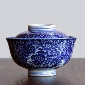 Antique Lidded Chawan Bowl | Arita Ware | Japanese Tableware