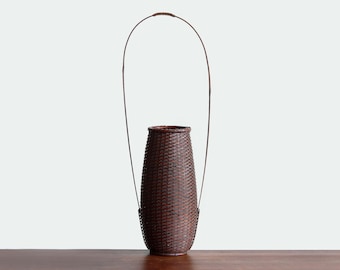 Bambus Blumenkorb von Hounan Iwao | Japanisches Kunsthandwerk | Hanaire Vase 006