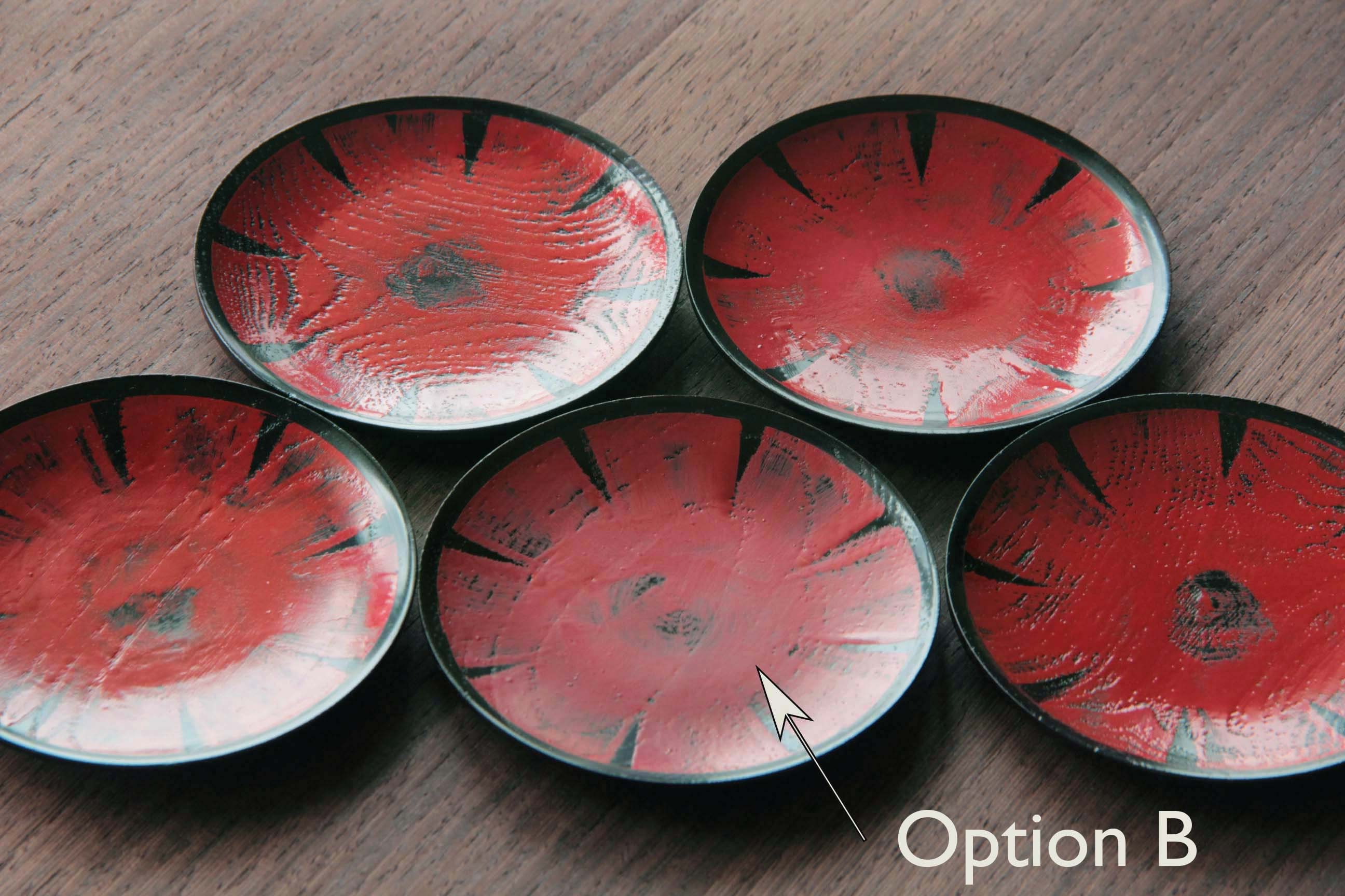 10.5cm / 赤漆塗り皿 | 日本の工芸品 - Etsy 日本