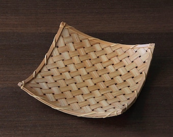 19,5 cm / Plato de bambú para fideos soba / Artesanía japonesa