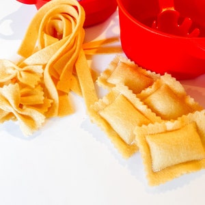 Felt Pasta Set | Felt Play Food | Felt Food | Felt Pasta | Handmade Felt Food | Imagination Play Food