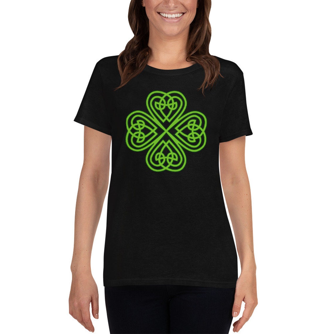 Celtic 4-leaf Clover... / Women's Short Sleeve T-shirt / - Etsy
