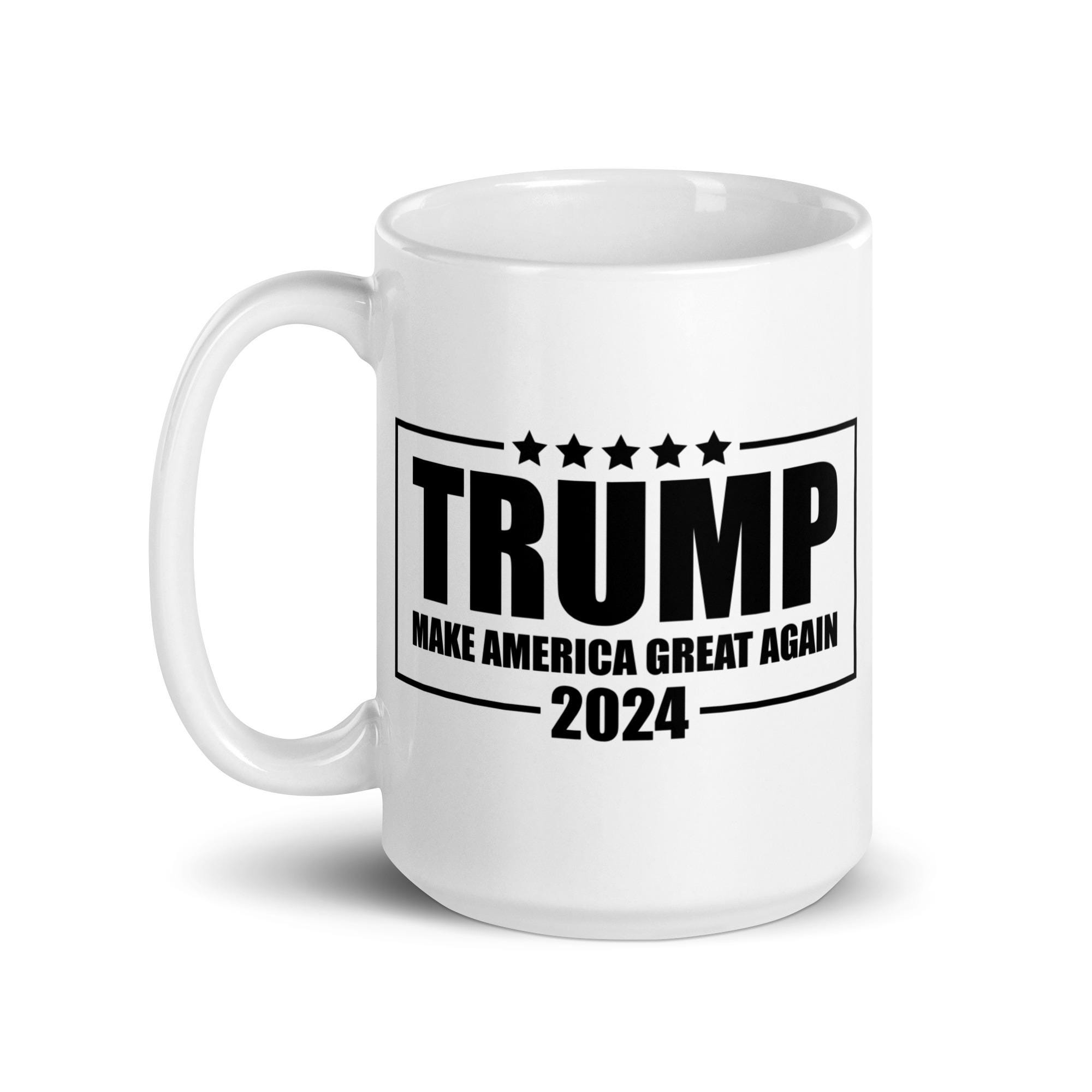 Donald Trump Make America Great Again 2024 Black Print Coffee Mug - MAGA /  America First / President / Make America Great Again / Patriotic
