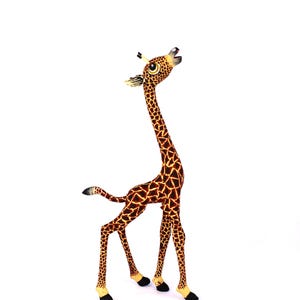 Oaxacan Wood Carving Giraffe by Tribus Mixes Oaxaca Mexican Folk Art Alebrije Oaxaca Mexico