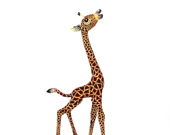 Oaxacan Wood Carving Giraffe by Tribus Mixes Oaxaca Mexican Folk Art Alebrije Oaxaca Mexico