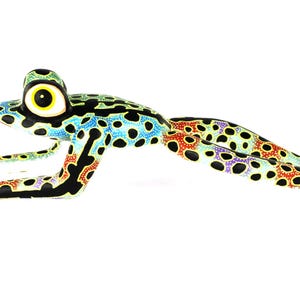 Oaxacan Wood Carving Leaping Frog Alebrije by David Adrian Blas Mexican Folk Art Oaxaca Mexico image 9