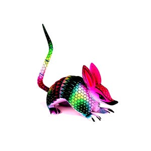 Oaxacan Wood Carving Armadillo by Hilario Blas Mexican Folk Art Alebrije Oaxaca Mexico