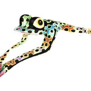 Oaxacan Wood Carving Leaping Frog Alebrije by David Adrian Blas Mexican Folk Art Oaxaca Mexico image 10