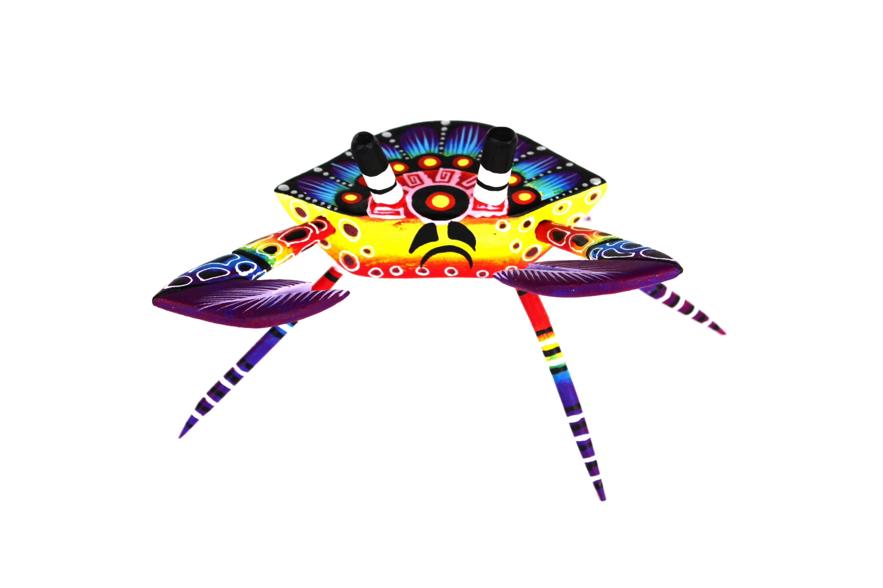 Oaxacan Wood Carving Colorful Crab Alebrije by Fidel Blas Mexican Folk Art Oaxaca Mexico Ocean Beach Sea Life Marine