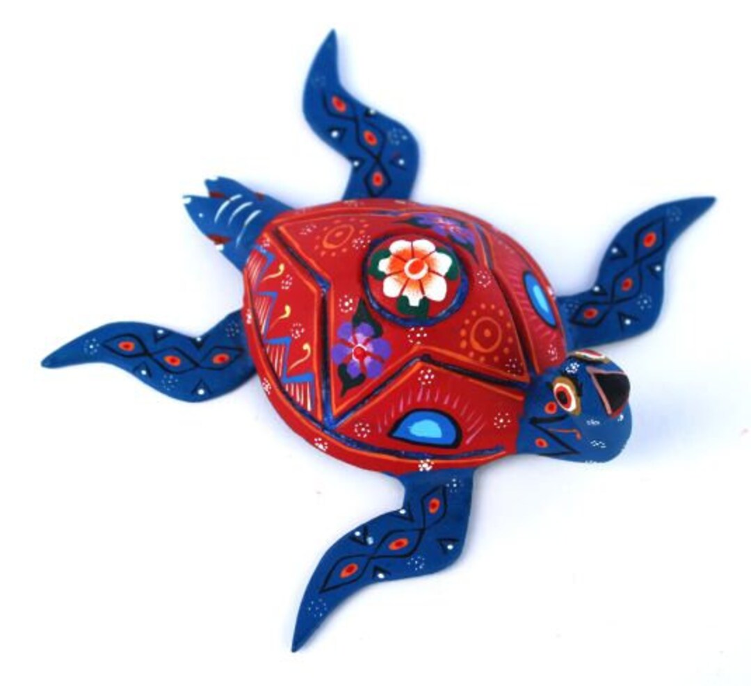 Oaxacan Wood Carving Beach Coastal Sea Turtle Alebrije by Etsy