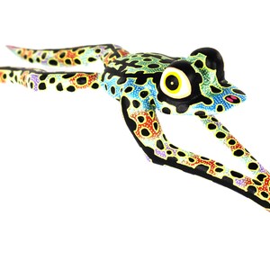 Oaxacan Wood Carving Leaping Frog Alebrije by David Adrian Blas Mexican Folk Art Oaxaca Mexico image 12