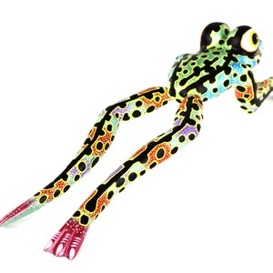 Oaxacan Wood Carving Leaping Frog Alebrije by David Adrian Blas Mexican Folk Art Oaxaca Mexico image 6