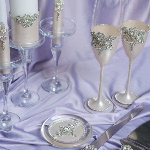 Crystal Wedding Unity Candle Etsy
