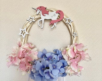 Unicorn Wreath Christmas Unicorn Wreath Baby Girl Room Door Decor Wall Unicorn Christmas Unicorn Baby Shower Gift Goddaughter Gift Unicorn