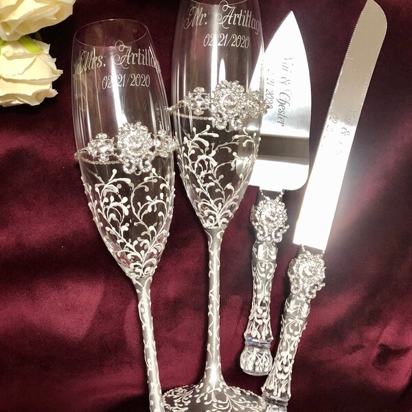 Cake Cutting Set Etsy