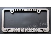 Star Trek NCC-1701 USS Enterprise Chrome License Plate Frame