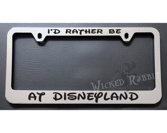 I/'D Rather Be Whale Watching Metal License Plate Frame Tag Holder