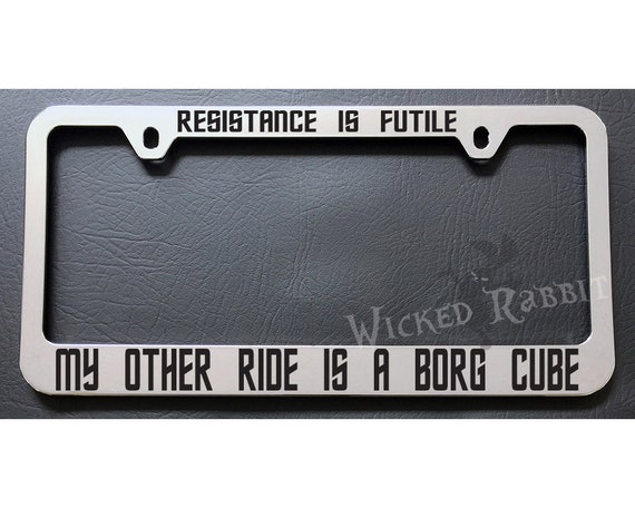 My Other Ride Is A Unicorn Chrome Metal License Plate Frame