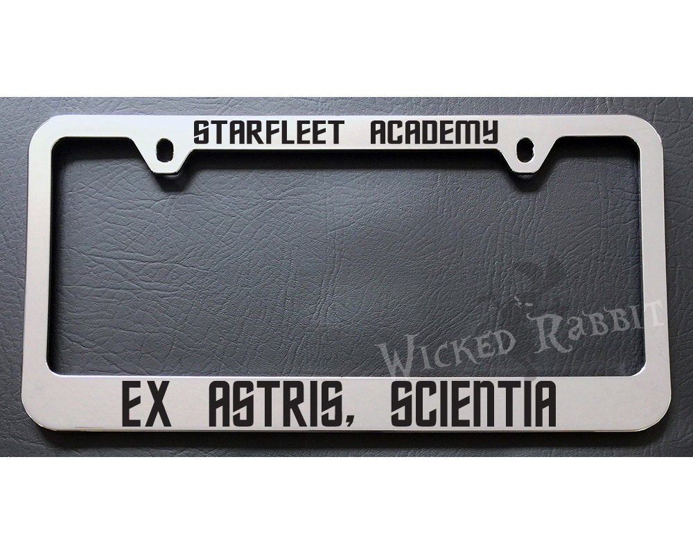 Starfleet Academy Ex Astris Scientia Star Trek Chrome License Etsy Ireland