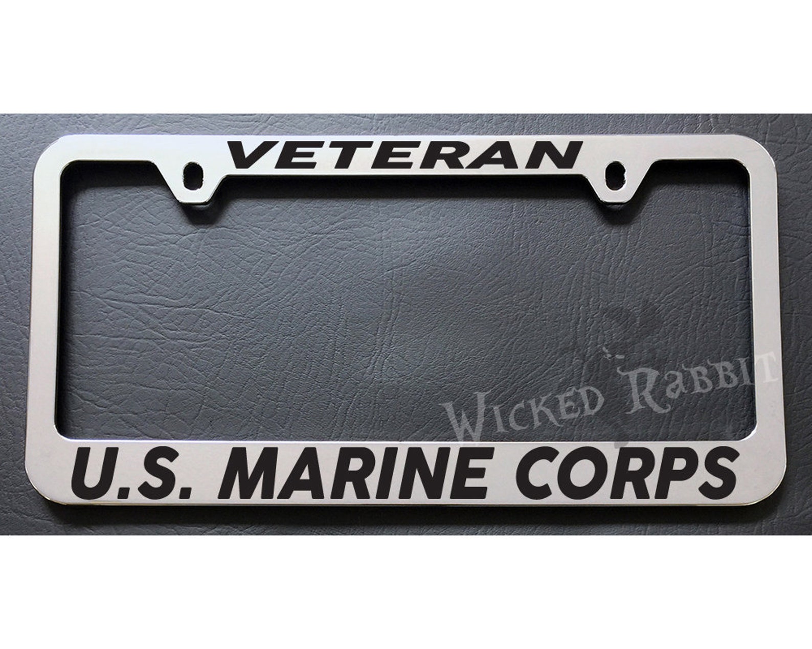Veteran U.S. Marine Corps USMC Chrome License Plate Frame Etsy