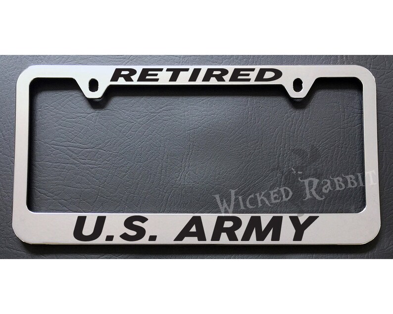 Black License Plate Frame - "United States Vietnam Vet Army USA Retired" - NEW 8 thumbnail image